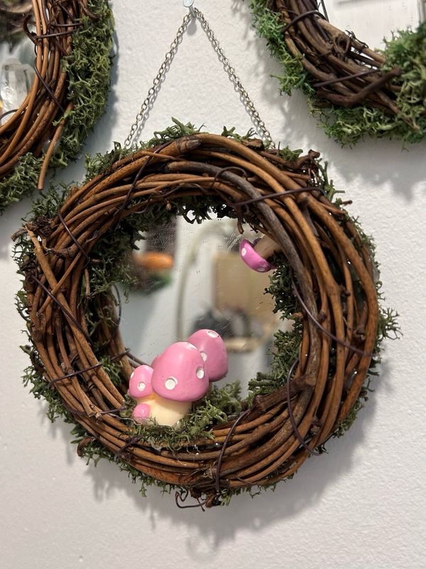 Pink Mushroom Mirror