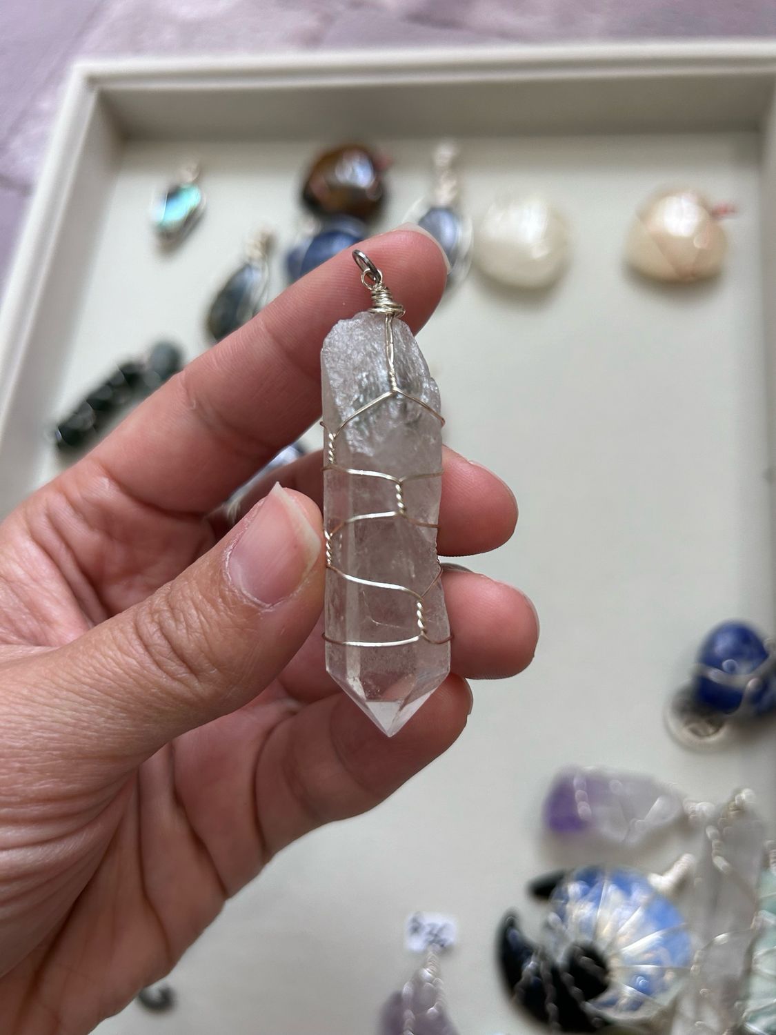 Quartz With Moss Inclusion