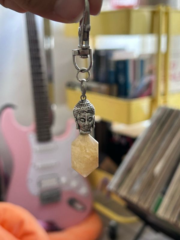 Citrine Buddha Keychain