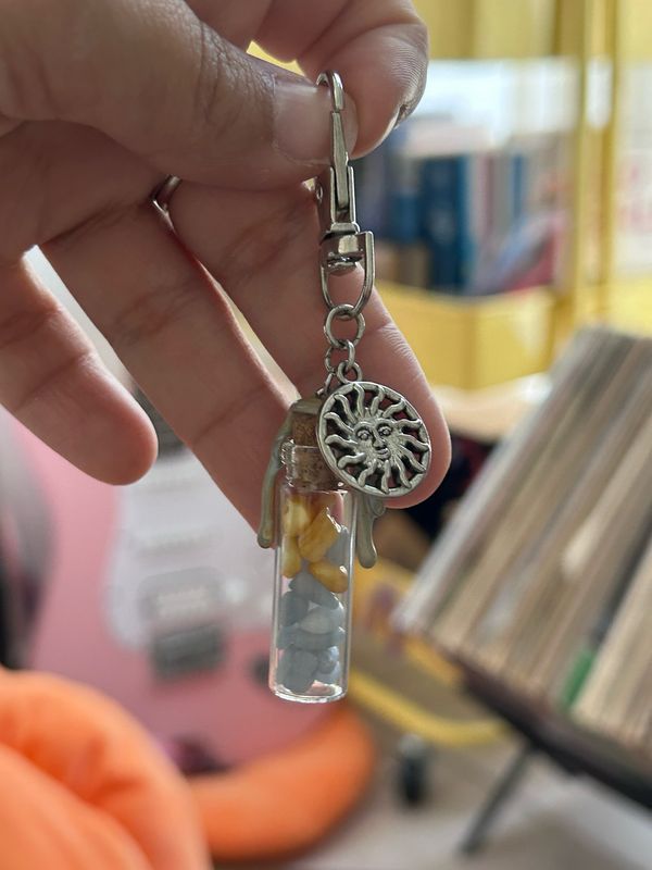 Peace Spell Bottle Keychain
