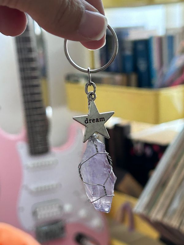 Raw Amethyst Keychains