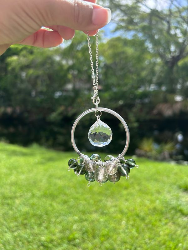 Upcycled Glass Bead Car Charm