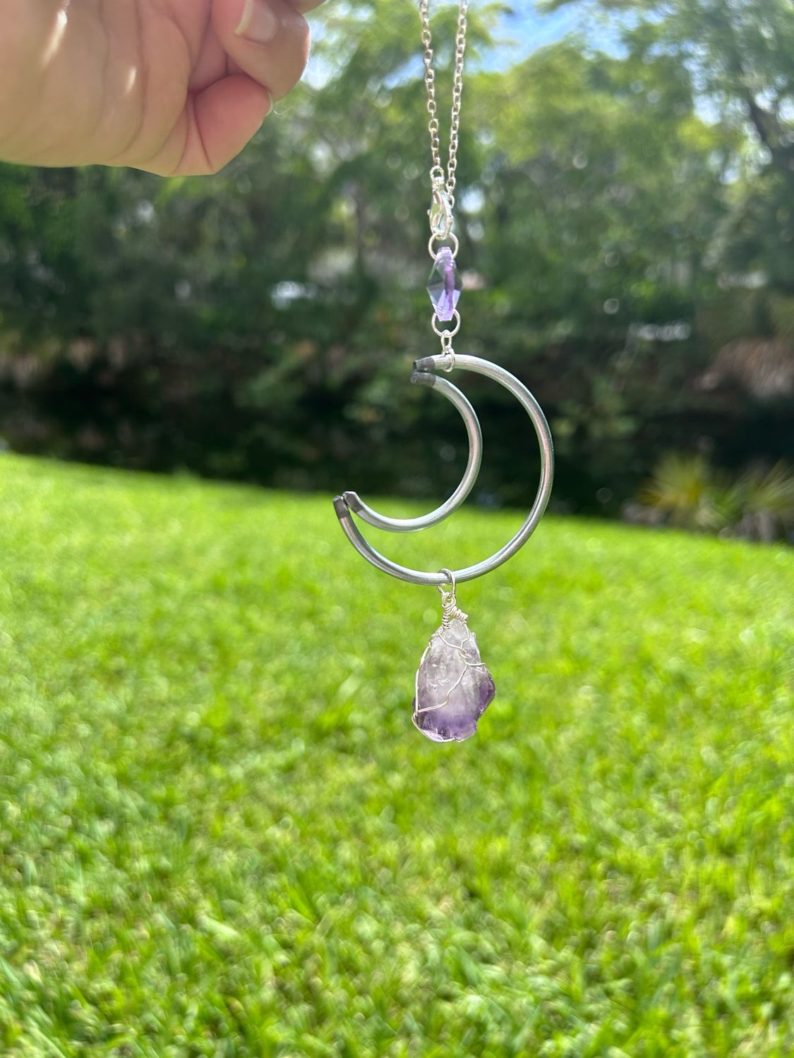 Amethyst Car Charm (Purple Prism)