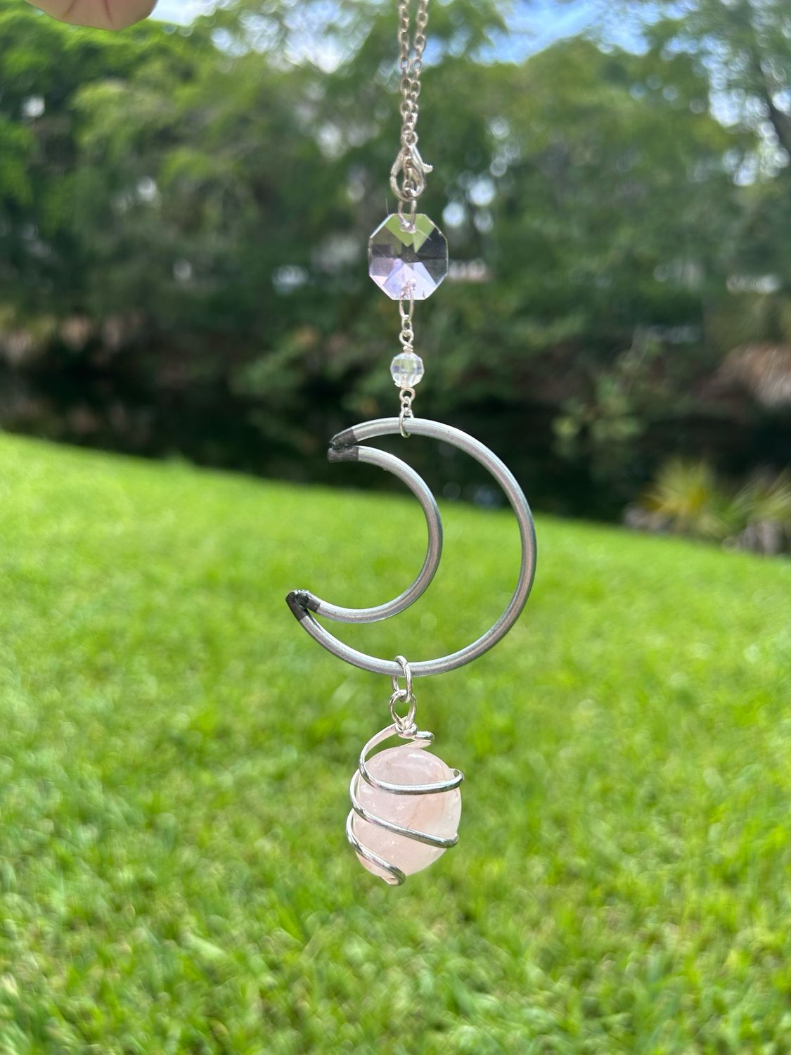 Rose Quartz Car Charm