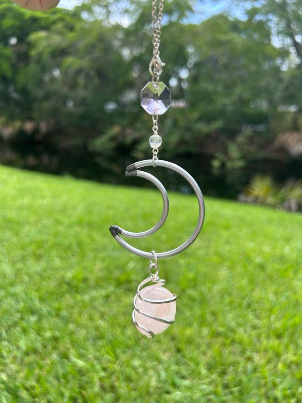 Rose Quartz Car Charm