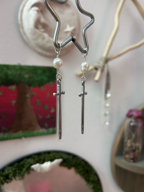 Pearl Sword Car Charm