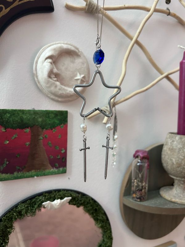 Pearl Sword Car Charm