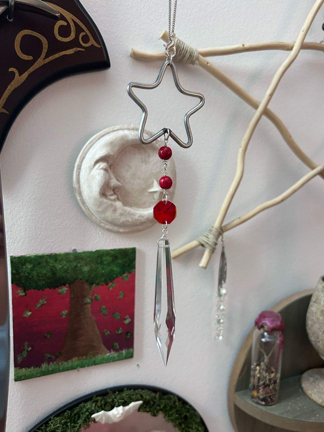 Red Magnesite Car Charm