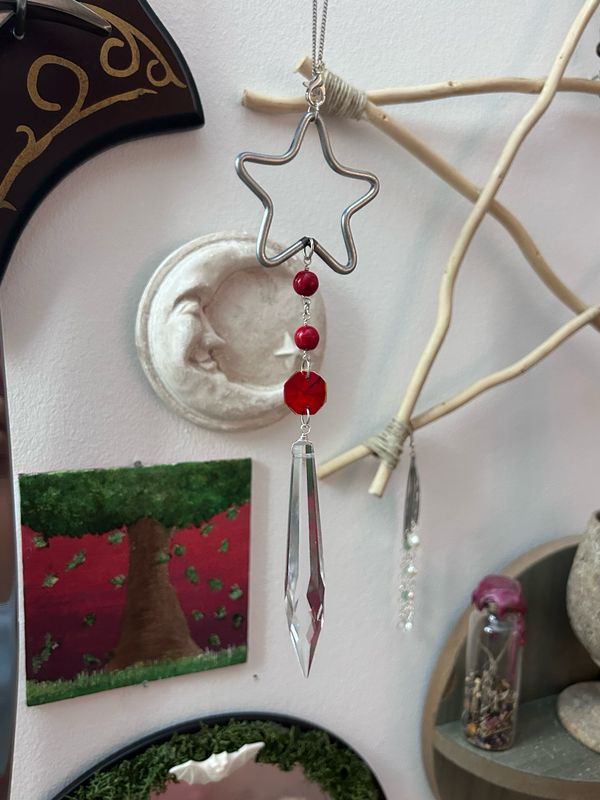 Red Magnesite Car Charm