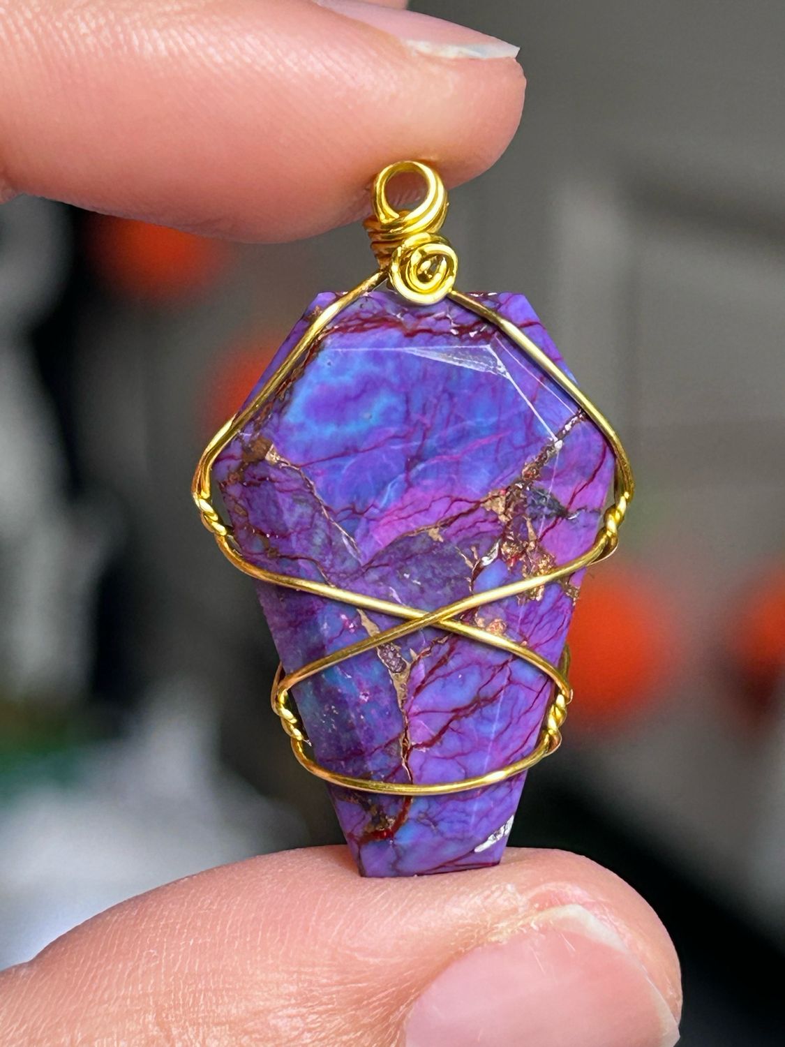 Purple Mojave Turquoise Coffin