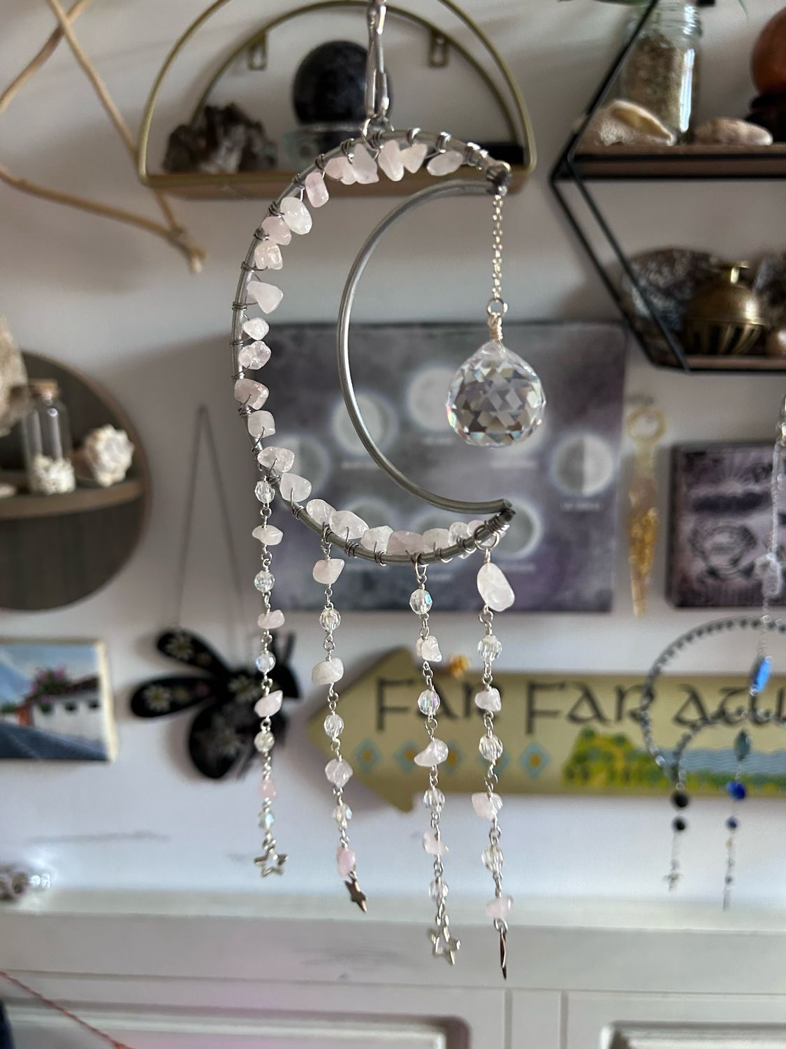 Rose Quartz Moon Catcher