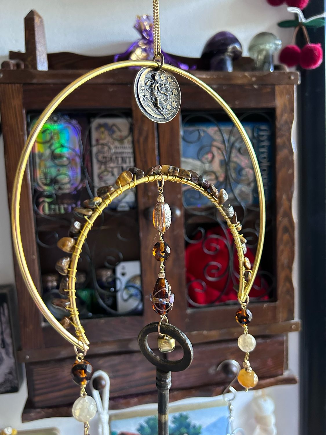 Tiger’s Eye and Agate Moon Catcher
