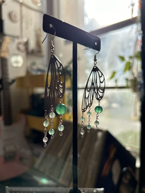 Green Aventurine Fairy Wings