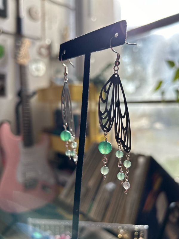 Green Aventurine Fairy Wings