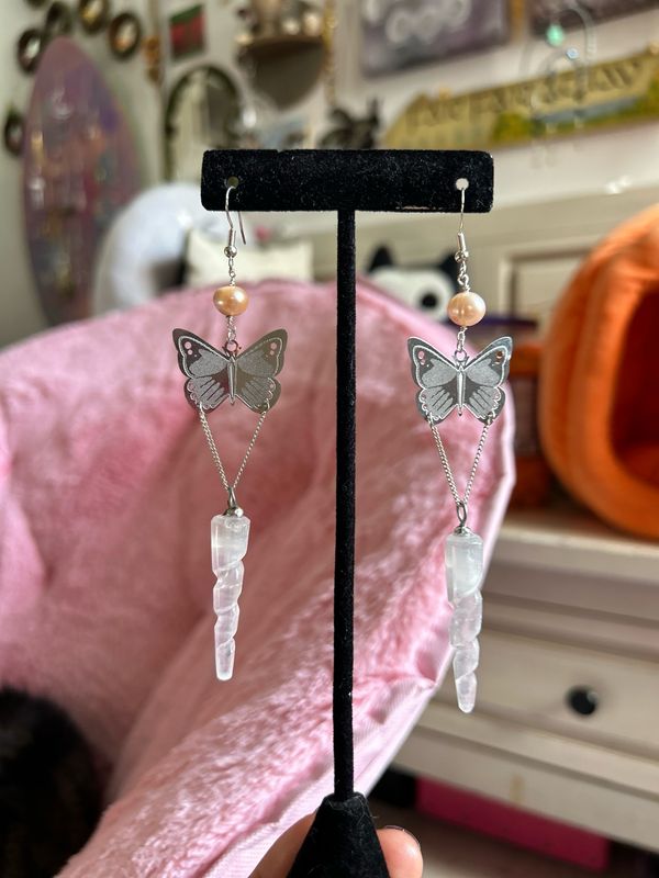 Pearl And Selenite Butterflies