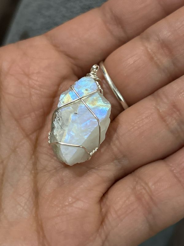 Raw Moonstone Pendant #3