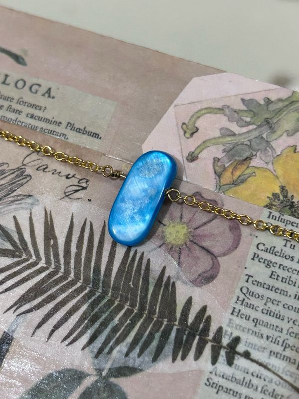 Blue Mother of Pearl Necklace