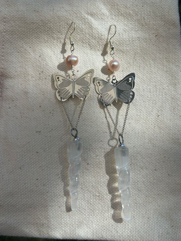 Pearl And Selenite Butterflies