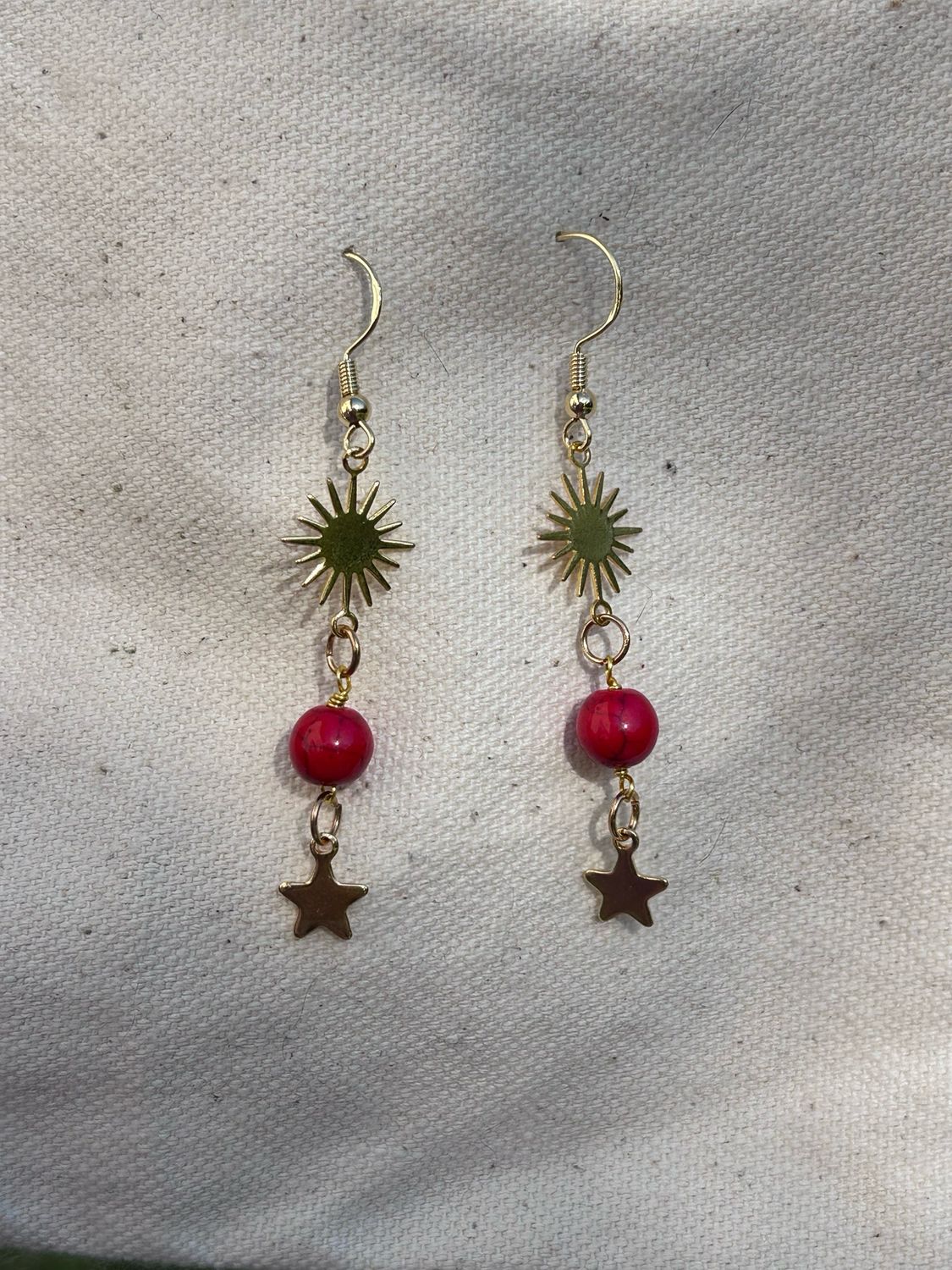 Celestial Red Magnesite Earrings