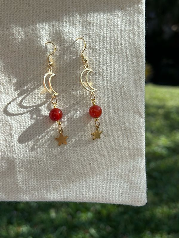 Celestial Carnelian Earrings