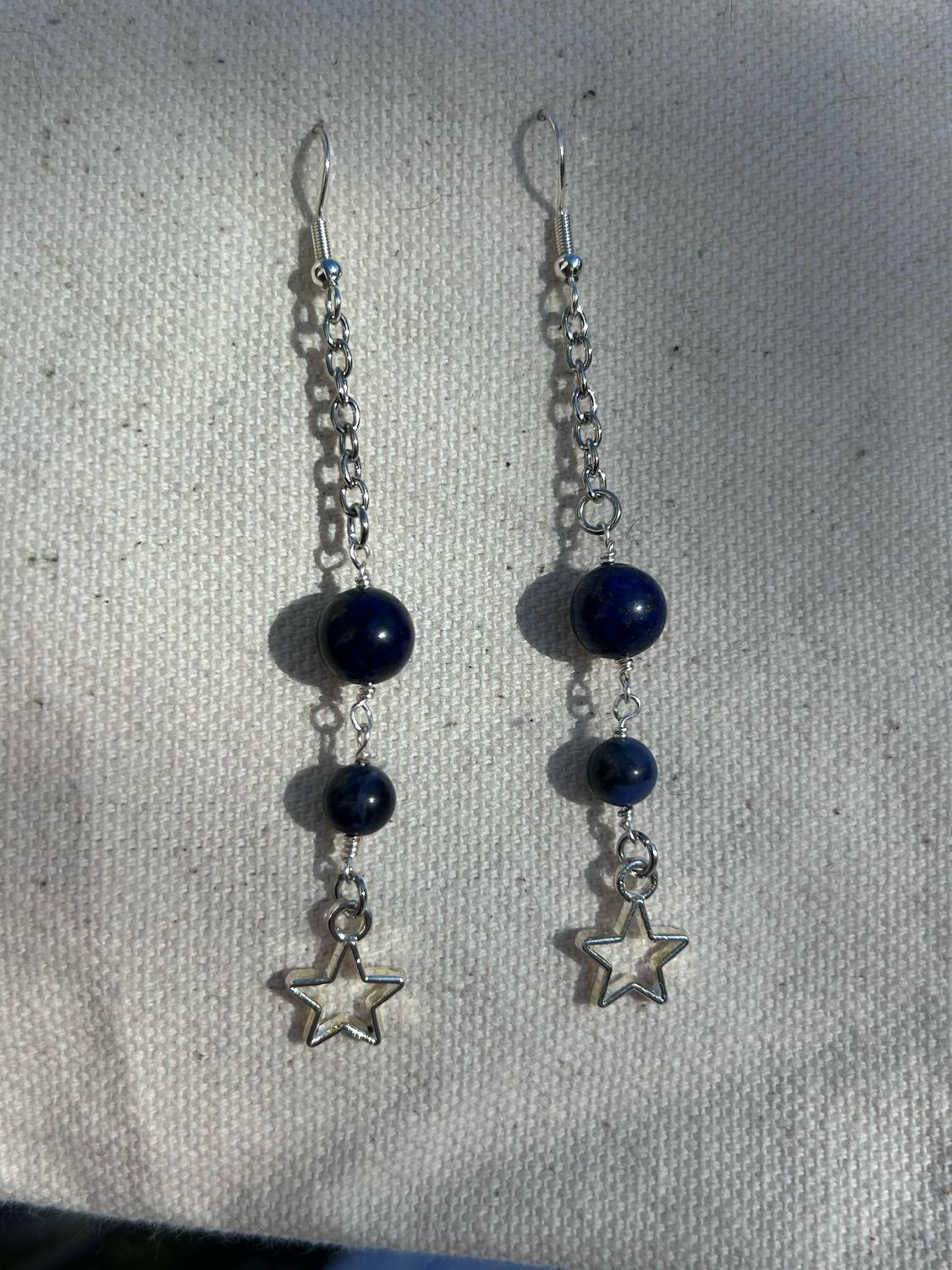 Planetary Lapiz Lazuli And Sodalite Earrings