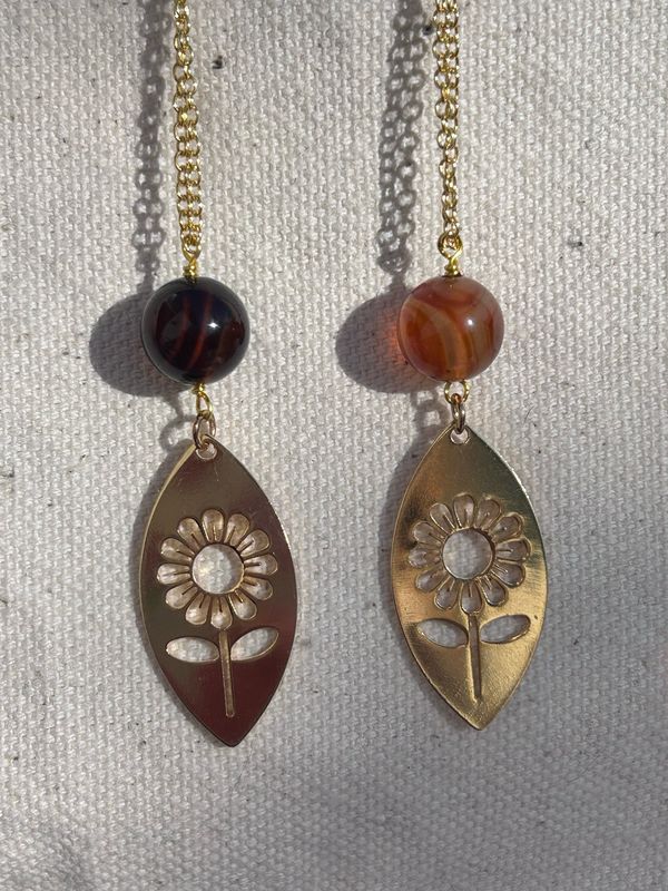 Agate Dangle Flowers