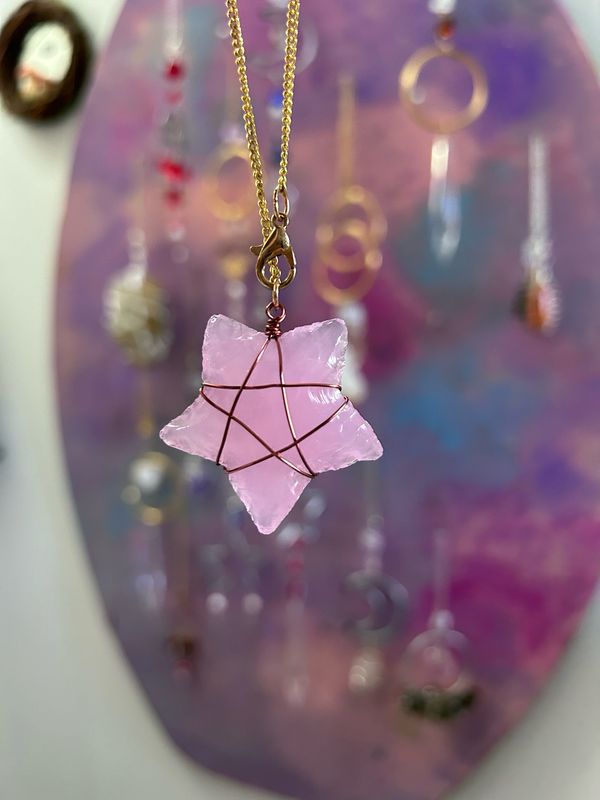 Pink Star Car Charm