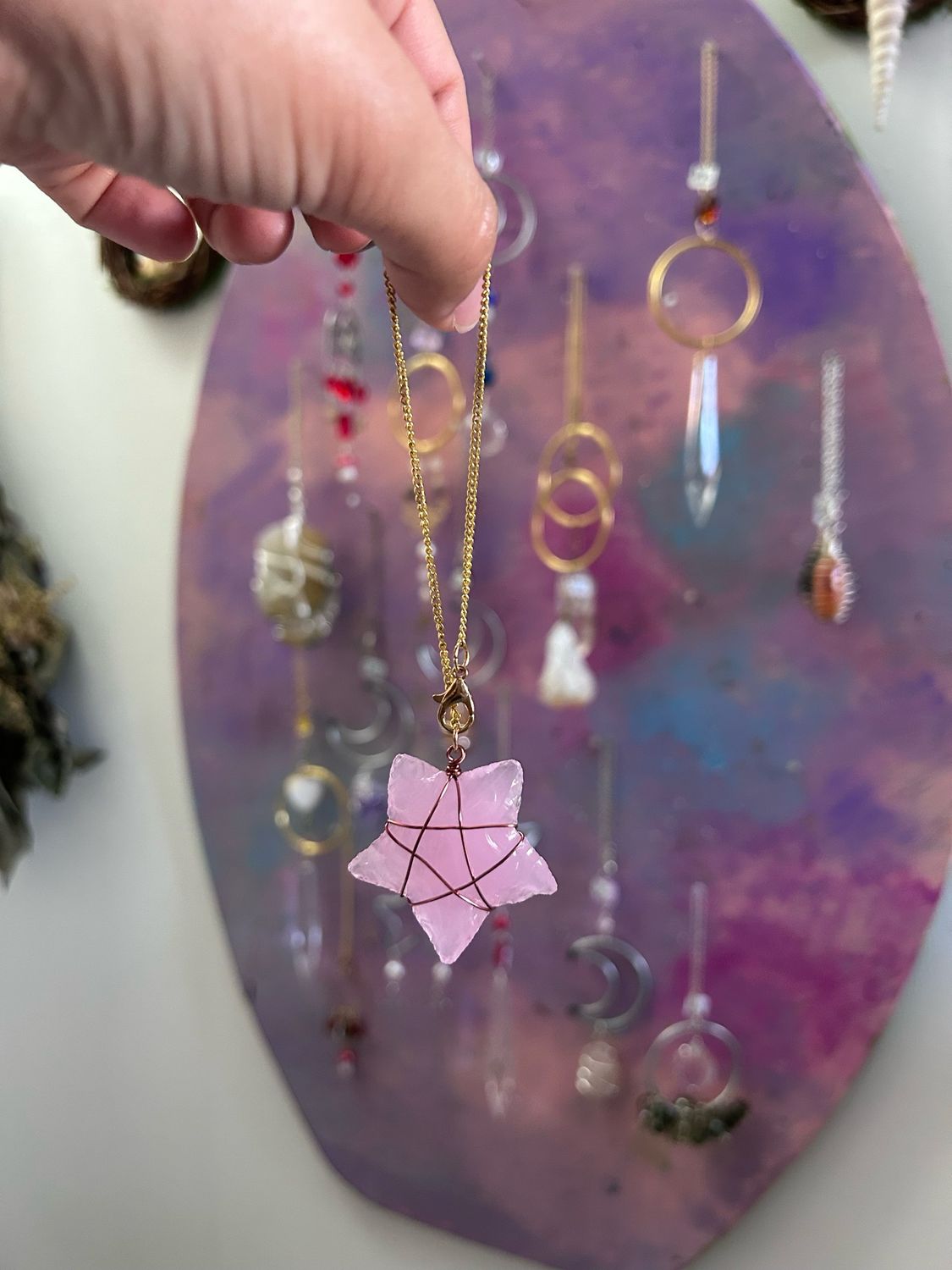 Pink Star Car Charm