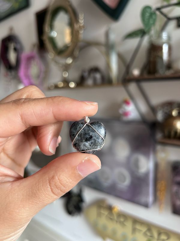 Larvikite Mini Heart