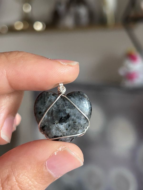 Larvikite Mini Heart