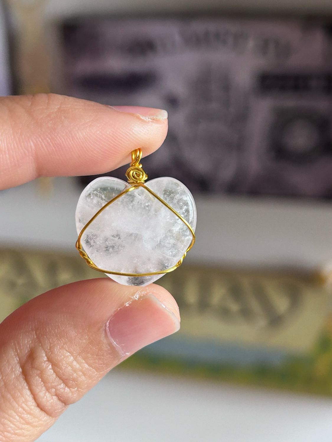 Clear Quartz Mini Heart
