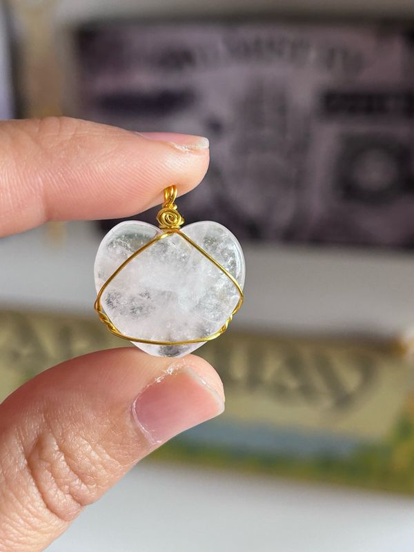 Clear Quartz Mini Heart
