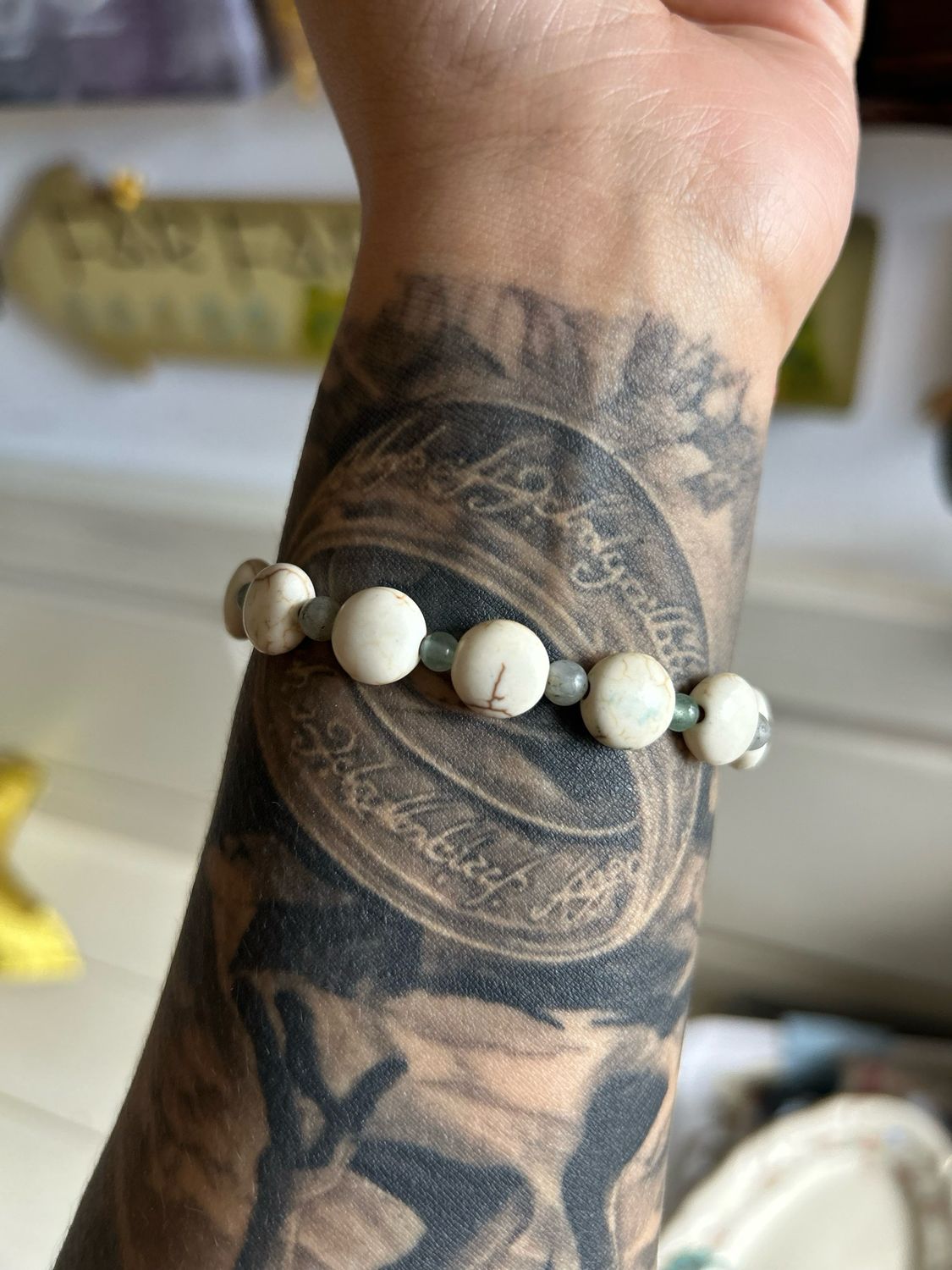 Magnesite, Green aventurine, And Labradorite