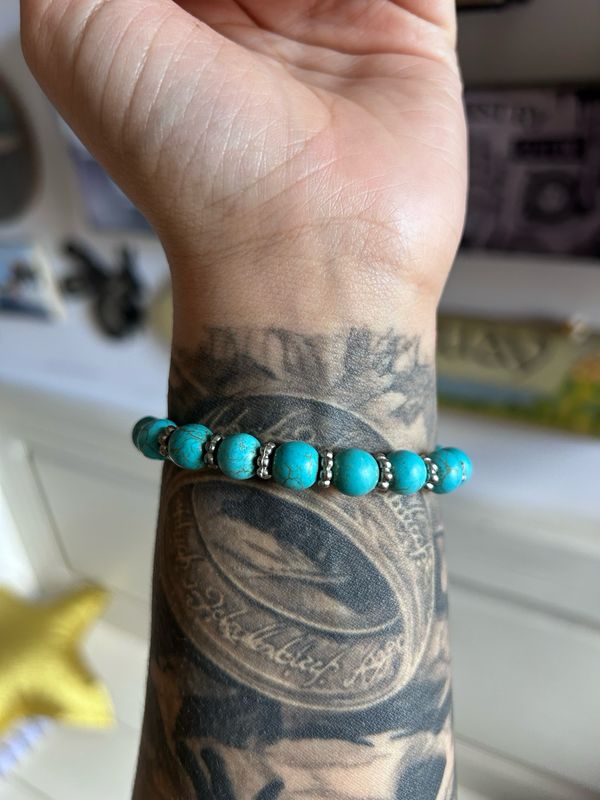 Blue Magnesite Stretchy Bracelet