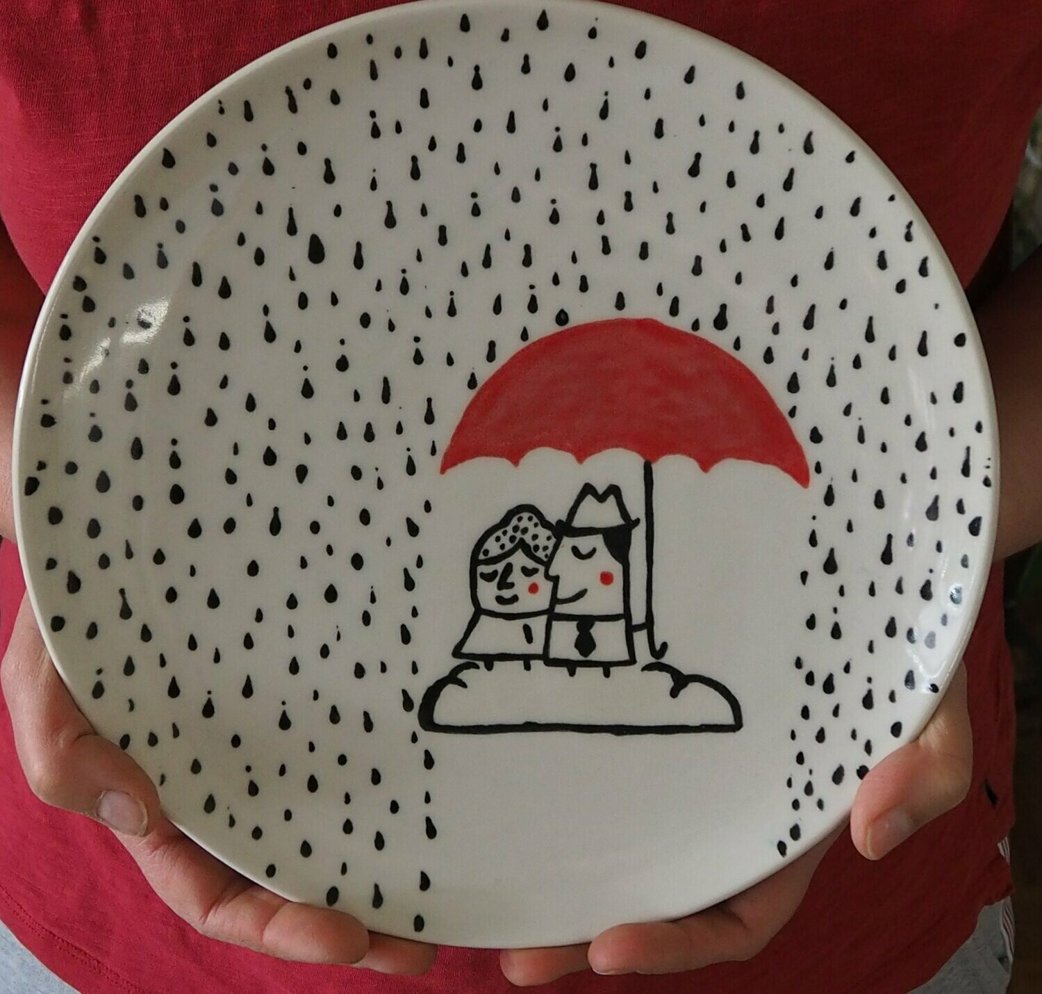 Teller Geliebter Regentag,  Ø 25 cm