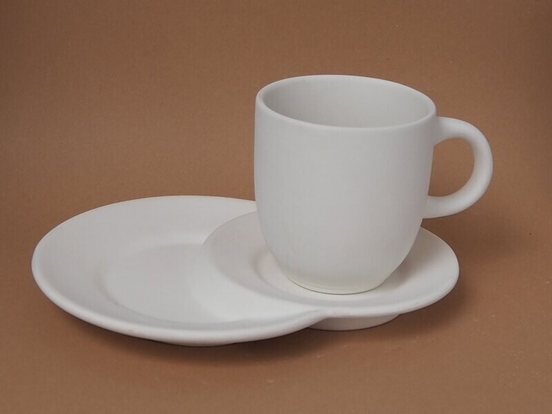 Set: Teller Brioche und Tasse Kakao Set: Teller Brioche und Tasse Kakao