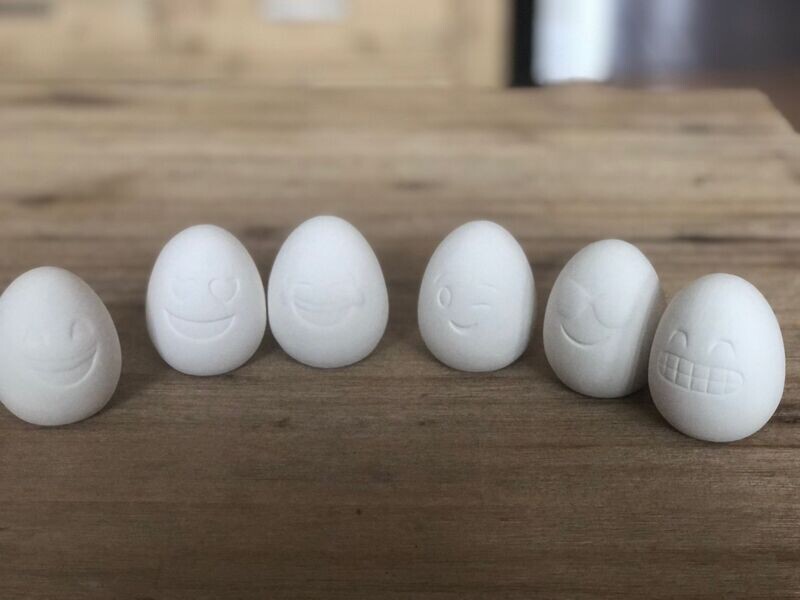 Emoji Ostereier Set, 6 Stk.
