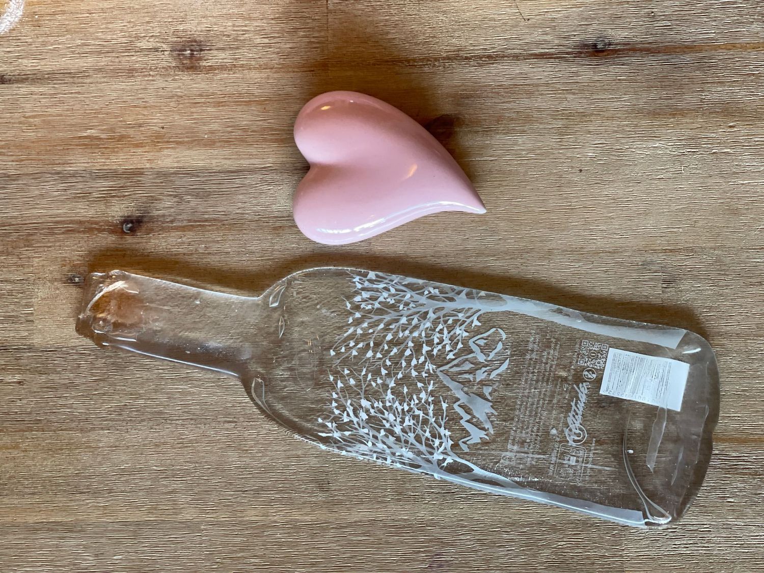 Große Bellvue Wodka Flasche, flach