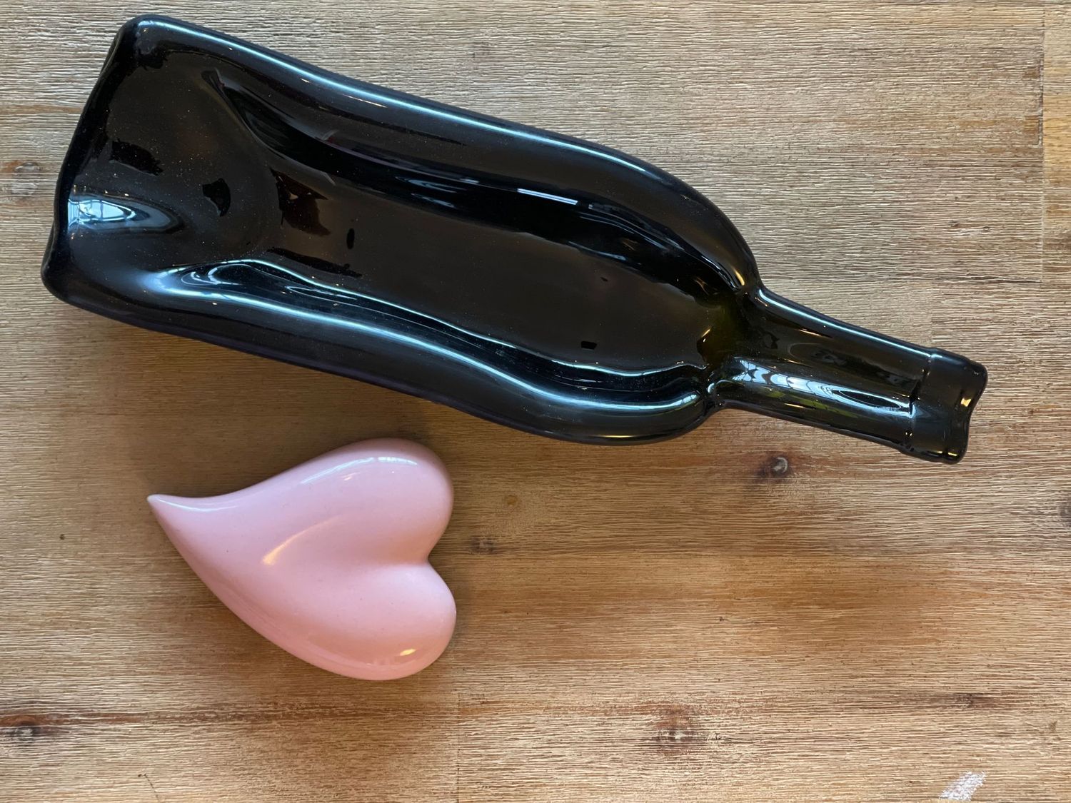 Weinflasche als Schale