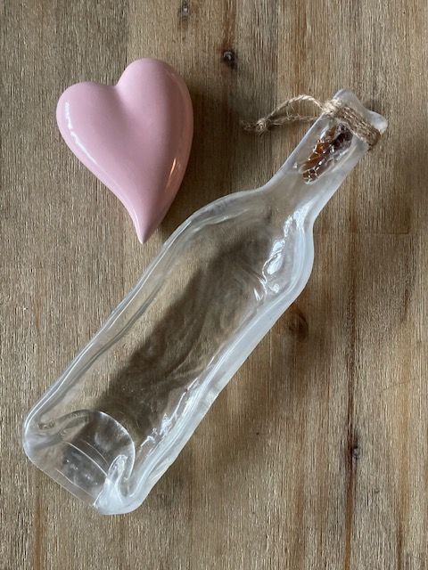 Weinflasche als Schale