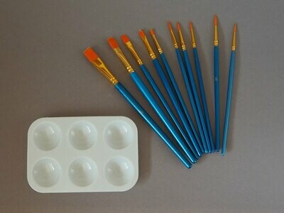 Pinselset 10teilig inkl. Mischpalette