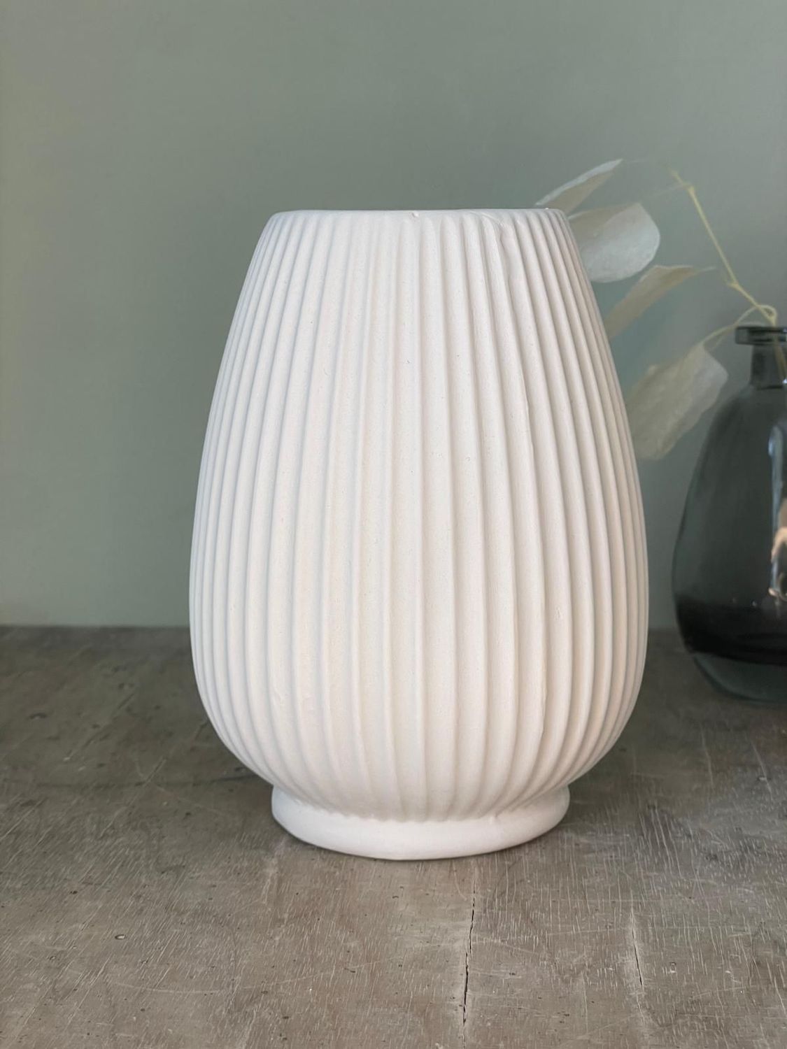 Vase Geriffelt