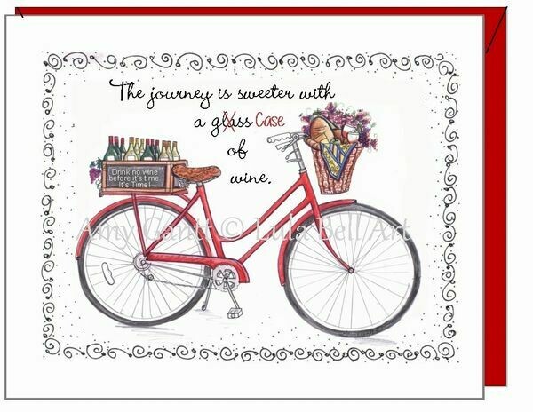 Blank inside - Red Bike Greeting Card