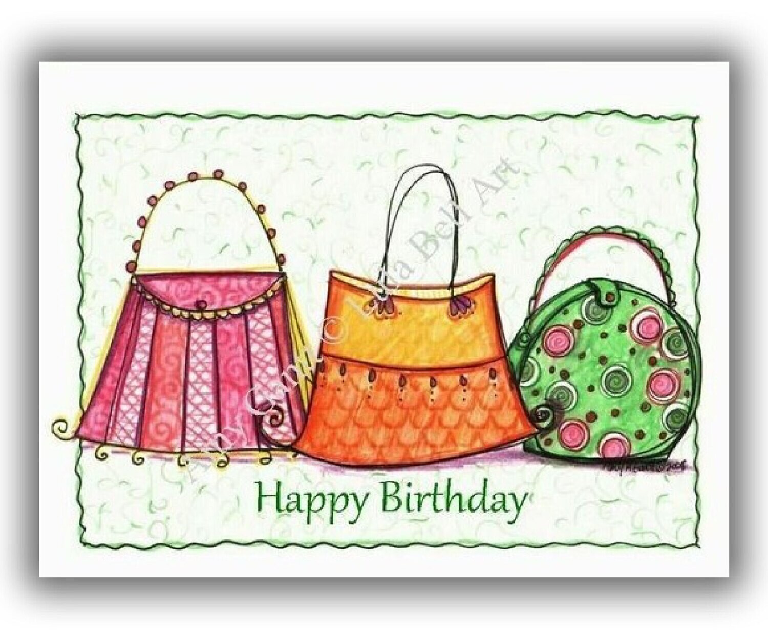 Birthday - Purse Trio Greeting Card