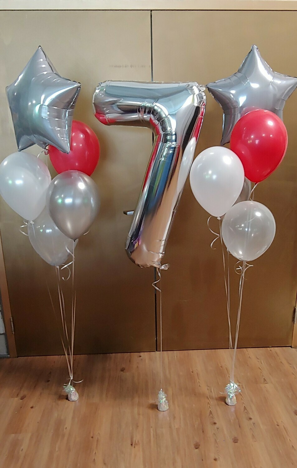 Triple Bundle - 1 Jumbo Number Balloon +2 foils +6 latex