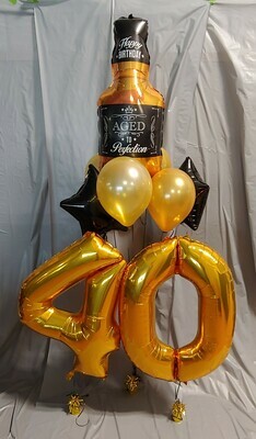 Triple Bundle Tower- 3 Jumbo Balloons +2 foils +4 latex