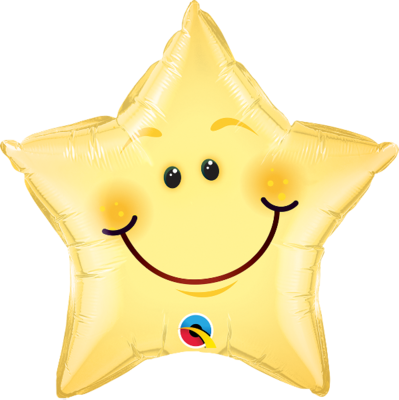 Star Balloon - Smiley Face 20"