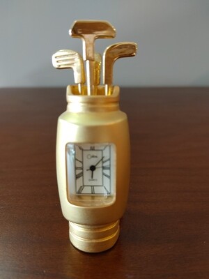 Mini Brass Golf Clock - Colibri TGO274C