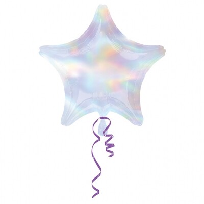 Star Balloon - Iridescent Holographic 18"