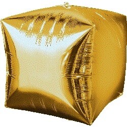 Cube Balloon - Gold 16"